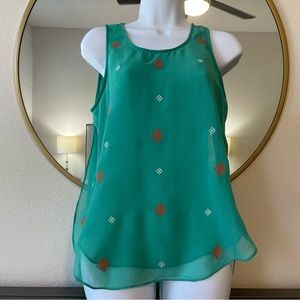 41 Hawthorn Tank Top Boho Embroidered S Small